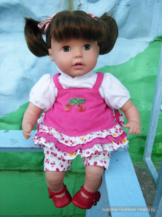 Вишенка Сара Готц с морковкой. Кукла Baby Sarah`h World Gotz 2007 (фото 9)