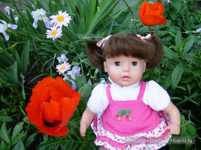 Вишенка Сара Готц с морковкой. Кукла Baby Sarah`h World Gotz 2007