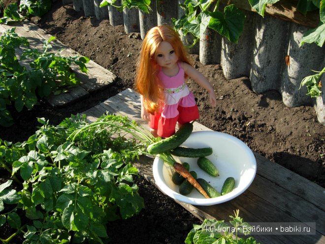 Во саду ли, в огороде. Стефания собирает урожай. Кукла Ханна на прогулке 2012 Gotz Hanna and her dog | Бэйбики Во саду ли, в огороде. Стефания собирает урожай. Кукла Ханна на прогулке 2012 Gotz Hanna and her dog