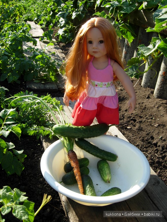 Во саду ли, в огороде. Стефания собирает урожай. Кукла Ханна на прогулке 2012 Gotz Hanna and her dog | Бэйбики Во саду ли, в огороде. Стефания собирает урожай. Кукла Ханна на прогулке 2012 Gotz Hanna and her dog