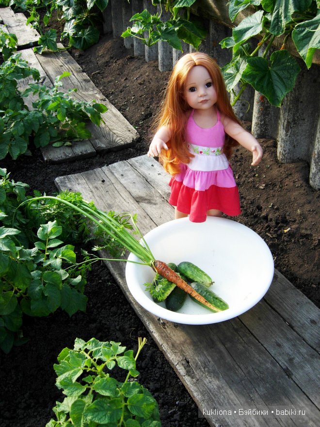 Во саду ли, в огороде. Стефания собирает урожай. Кукла Ханна на прогулке 2012 Gotz Hanna and her dog | Бэйбики Во саду ли, в огороде. Стефания собирает урожай. Кукла Ханна на прогулке 2012 Gotz Hanna and her dog