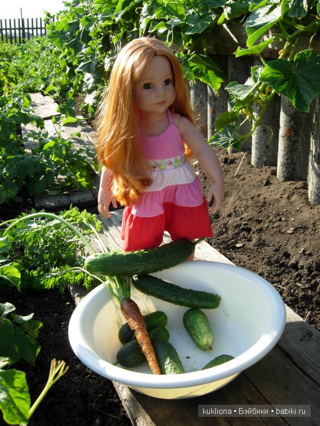 Во саду ли, в огороде. Стефания собирает урожай. Кукла Ханна на прогулке 2012 Gotz Hanna and her dog | Бэйбики Во саду ли, в огороде. Стефания собирает урожай. Кукла Ханна на прогулке 2012 Gotz Hanna and her dog