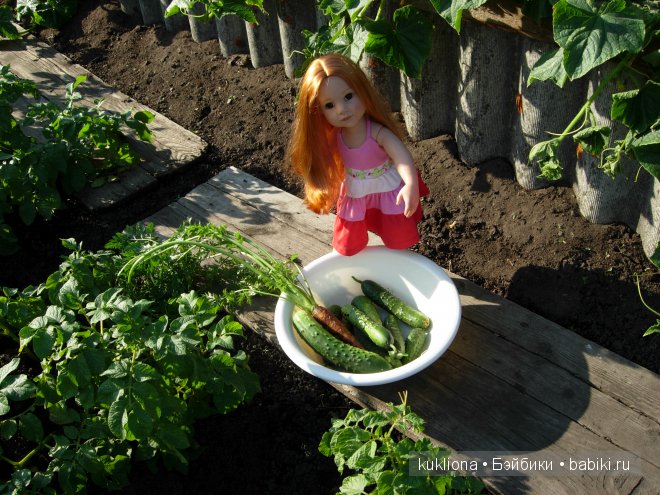 Во саду ли, в огороде. Стефания собирает урожай. Кукла Ханна на прогулке 2012 Gotz Hanna and her dog | Бэйбики Во саду ли, в огороде. Стефания собирает урожай. Кукла Ханна на прогулке 2012 Gotz Hanna and her dog
