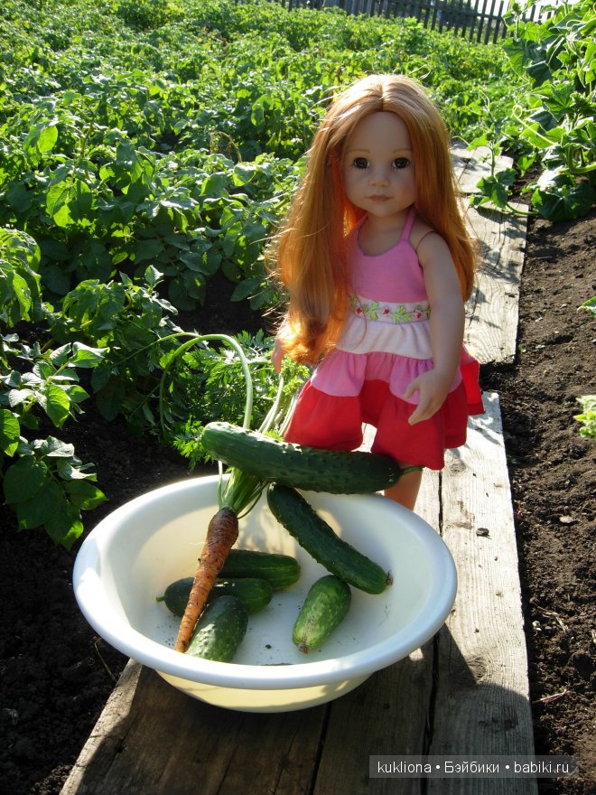 Во саду ли, в огороде. Стефания собирает урожай. Кукла Ханна на прогулке 2012 Gotz Hanna and her dog | Бэйбики Во саду ли, в огороде. Стефания собирает урожай. Кукла Ханна на прогулке 2012 Gotz Hanna and her dog