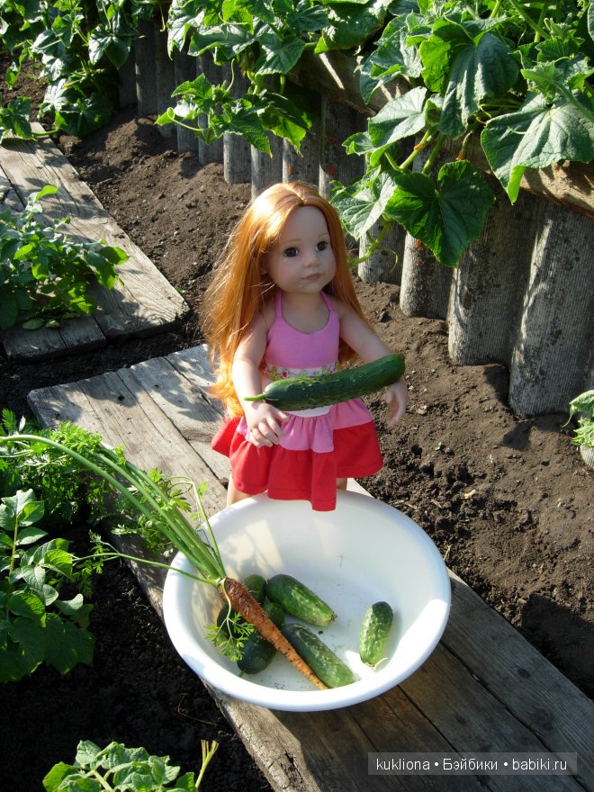 Во саду ли, в огороде. Стефания собирает урожай. Кукла Ханна на прогулке 2012 Gotz Hanna and her dog | Бэйбики Во саду ли, в огороде. Стефания собирает урожай. Кукла Ханна на прогулке 2012 Gotz Hanna and her dog