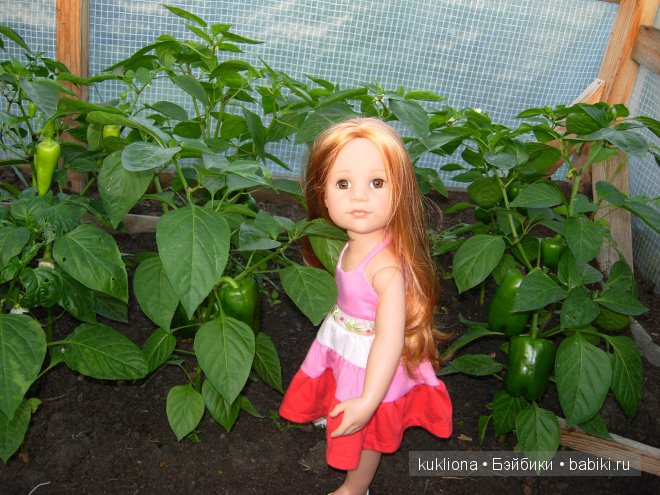 Во саду ли, в огороде. Стефания собирает урожай. Кукла Ханна на прогулке 2012 Gotz Hanna and her dog | Бэйбики Во саду ли, в огороде. Стефания собирает урожай. Кукла Ханна на прогулке 2012 Gotz Hanna and her dog (фото 10)