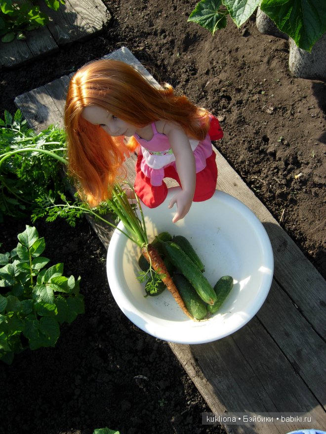 Во саду ли, в огороде. Стефания собирает урожай. Кукла Ханна на прогулке 2012 Gotz Hanna and her dog | Бэйбики Во саду ли, в огороде. Стефания собирает урожай. Кукла Ханна на прогулке 2012 Gotz Hanna and her dog
