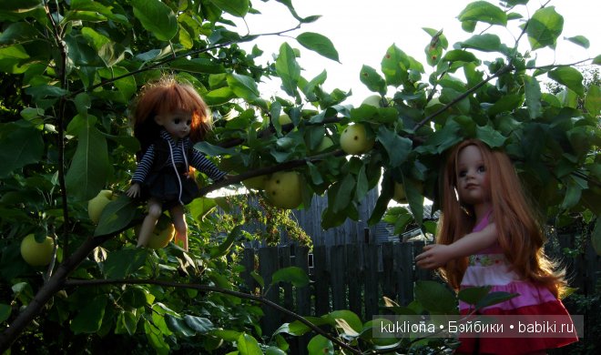 Как Стефания подружилась с маленькой садовой феечкой.Кукла Ханна на прогулке 2012 Gotz Hanna and her dog (фото 4)