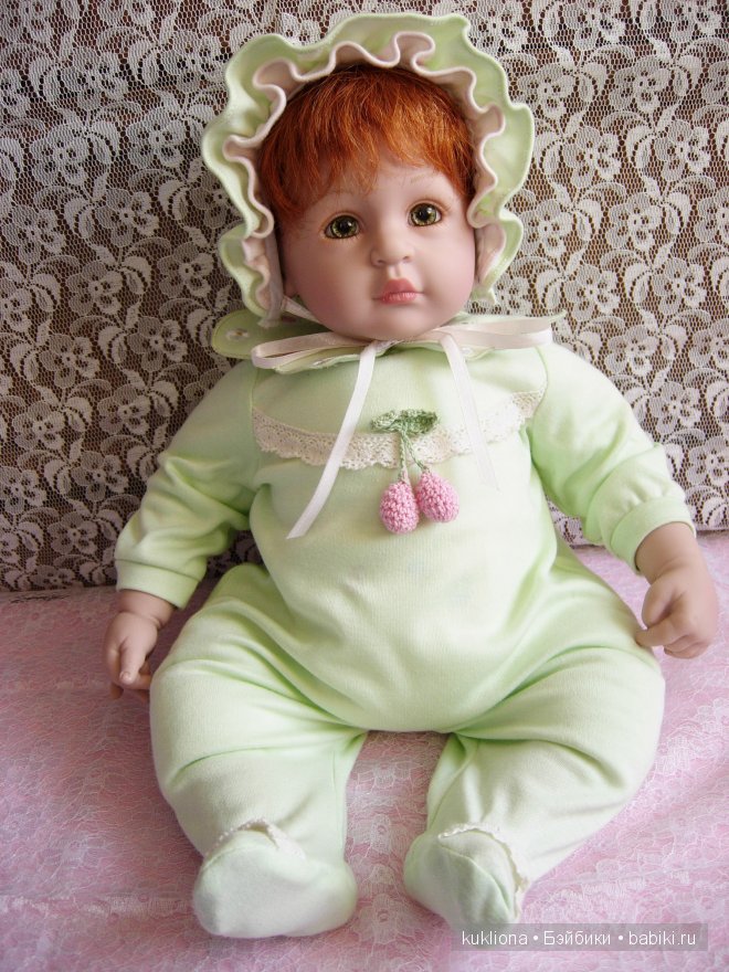 Рыжее зеленоглазое Чудо. Малышка Адорочка Мята и вишня. Name Your Own Baby Adora (фото 6)