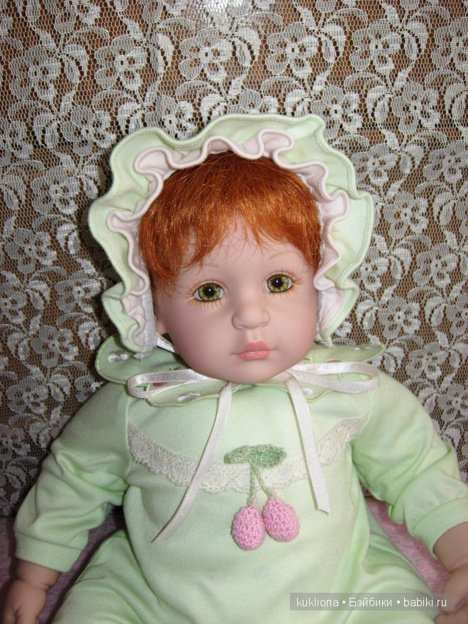 Рыжее зеленоглазое Чудо. Малышка Адорочка Мята и вишня. Name Your Own Baby Adora (фото 4)