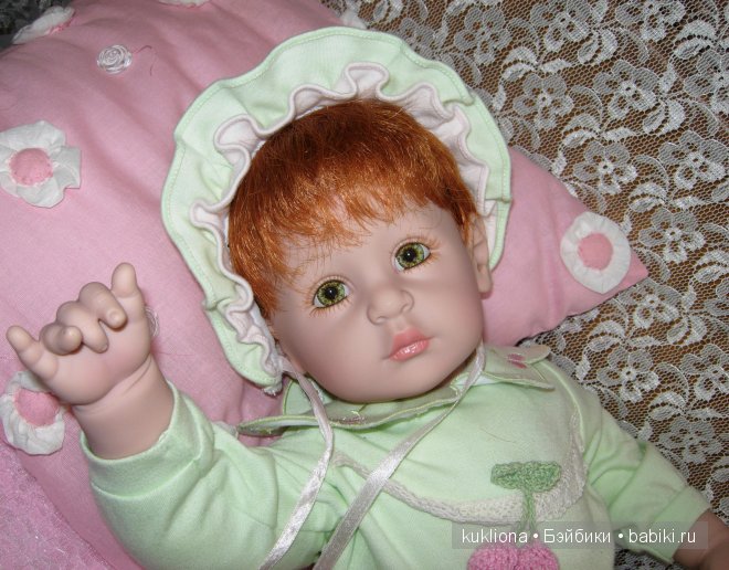 Рыжее зеленоглазое Чудо. Малышка Адорочка Мята и вишня. Name Your Own Baby Adora