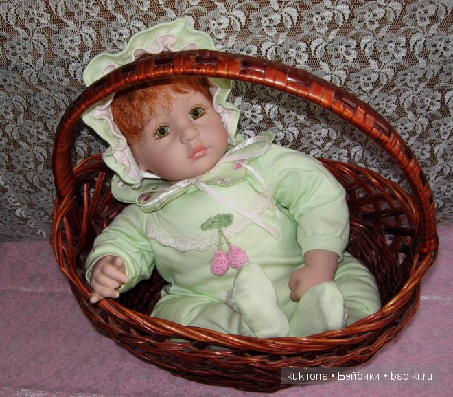 Рыжее зеленоглазое Чудо. Малышка Адорочка Мята и вишня. Name Your Own Baby Adora (фото 9)