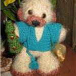 Новогодний подарок, игрушка вязанная крючком - мишка Бо