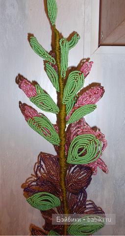 Деревья и цветы из бисера (фото 5)