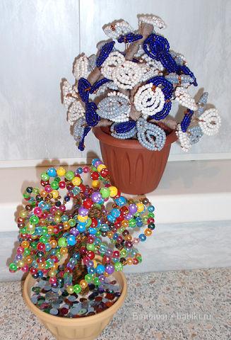 Деревья и цветы из бисера (фото 9)