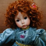 Рыжая солнечная девочка Сабрина из фарфора (Diana Effner)