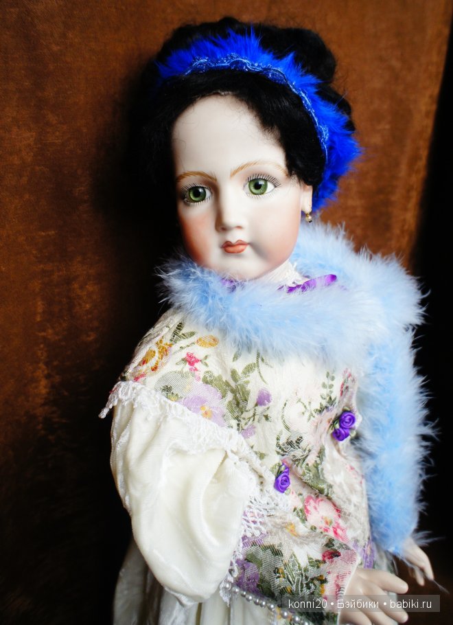 Очаровательная зеленоглазая "Жасмин" - Репликант Антикварной куклы из Канады (фото 2)