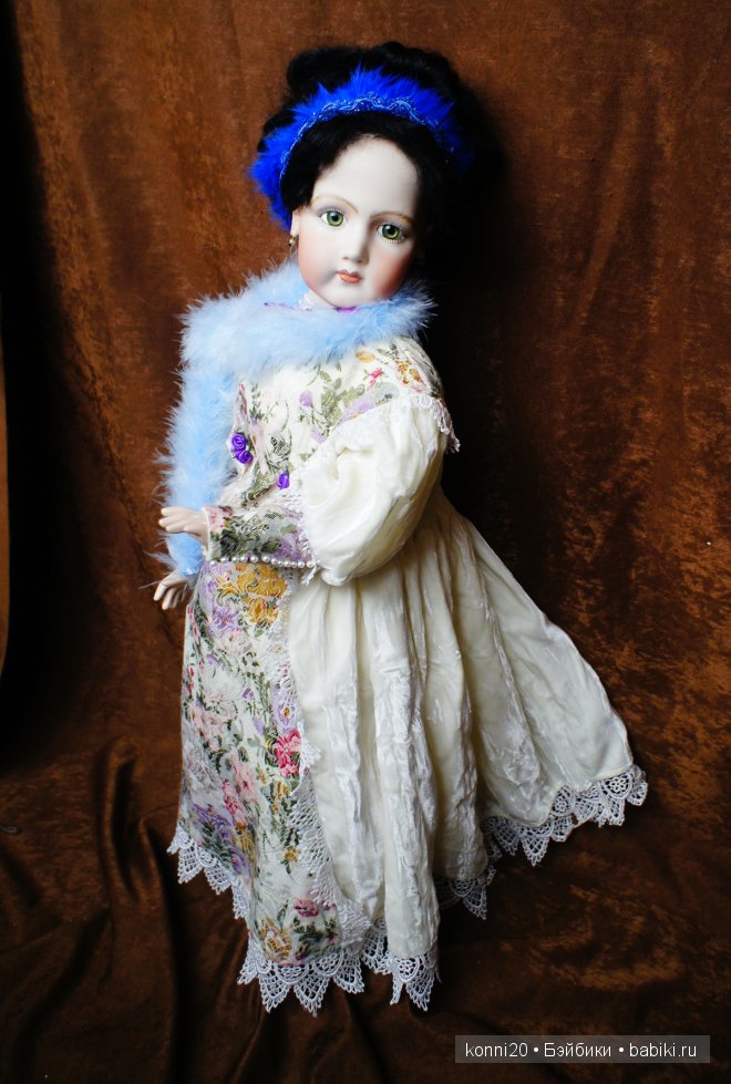 Очаровательная зеленоглазая "Жасмин" - Репликант Антикварной куклы из Канады (фото 3)