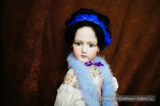 Очаровательная зеленоглазая "Жасмин" - Репликант Антикварной куклы из Канады