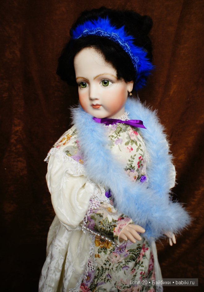 Очаровательная зеленоглазая "Жасмин" - Репликант Антикварной куклы из Канады (фото 9)