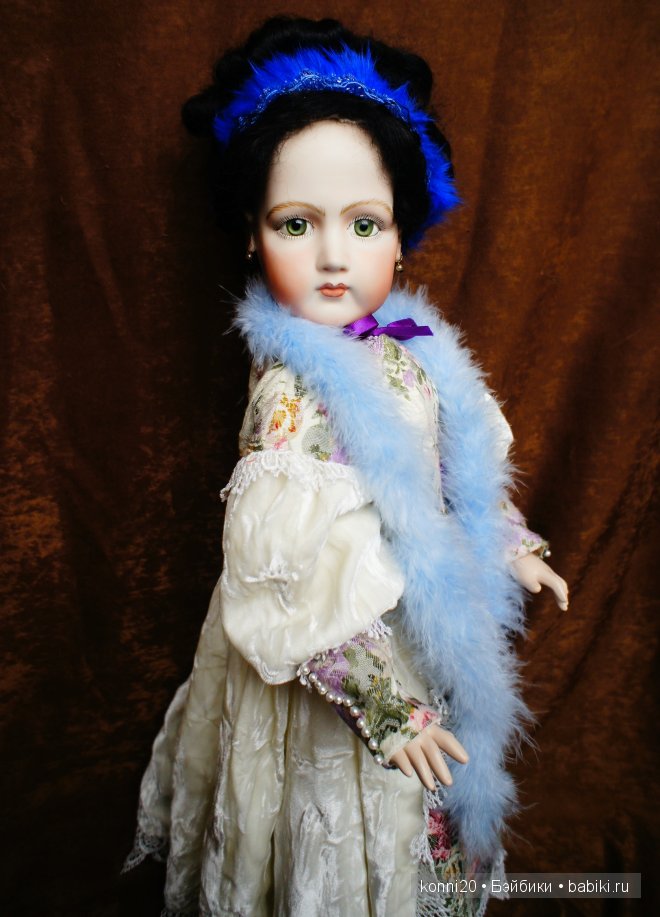 Очаровательная зеленоглазая "Жасмин" - Репликант Антикварной куклы из Канады