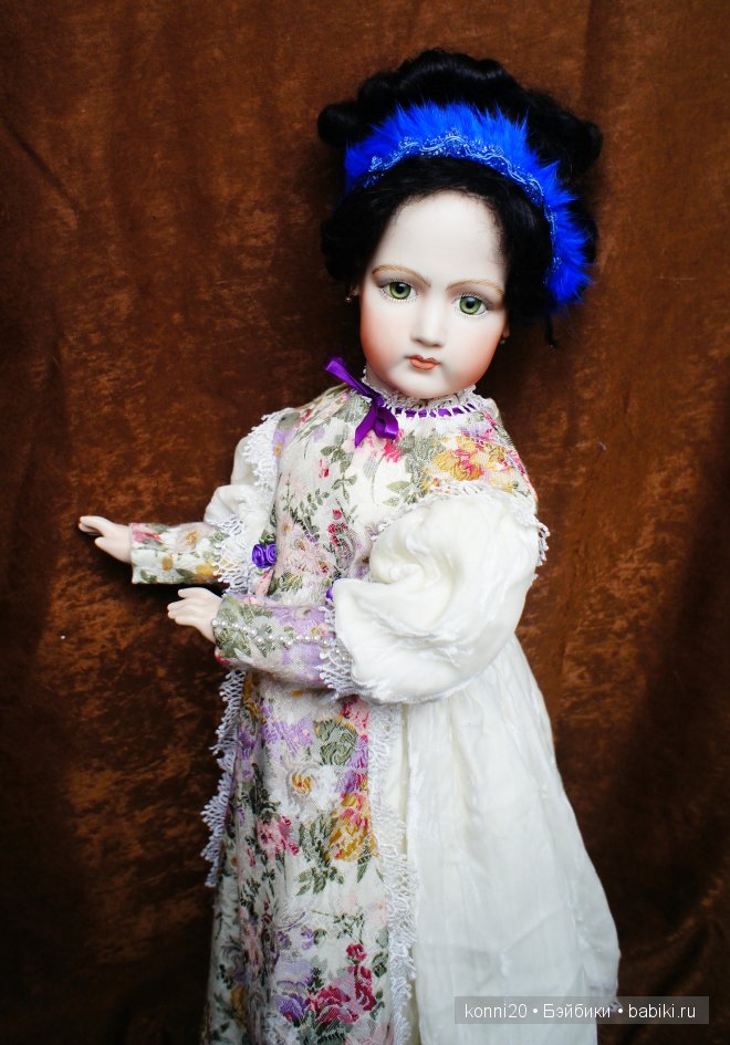 Очаровательная зеленоглазая "Жасмин" - Репликант Антикварной куклы из Канады