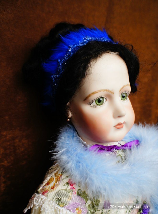 Очаровательная зеленоглазая "Жасмин" - Репликант Антикварной куклы из Канады