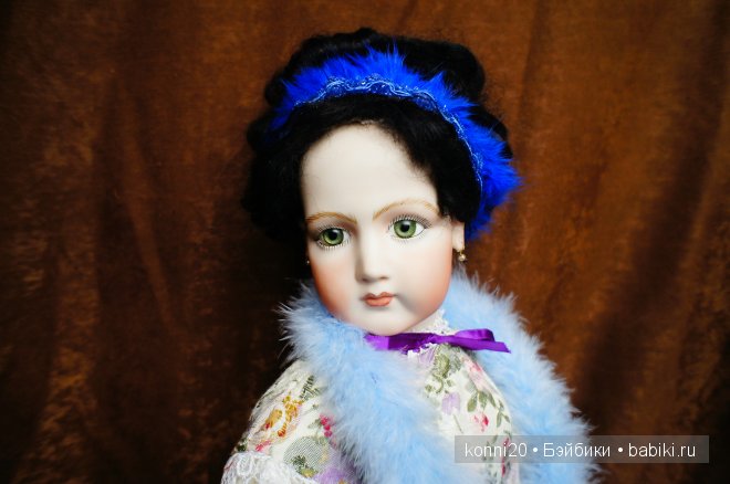 Очаровательная зеленоглазая "Жасмин" - Репликант Антикварной куклы из Канады (фото 10)