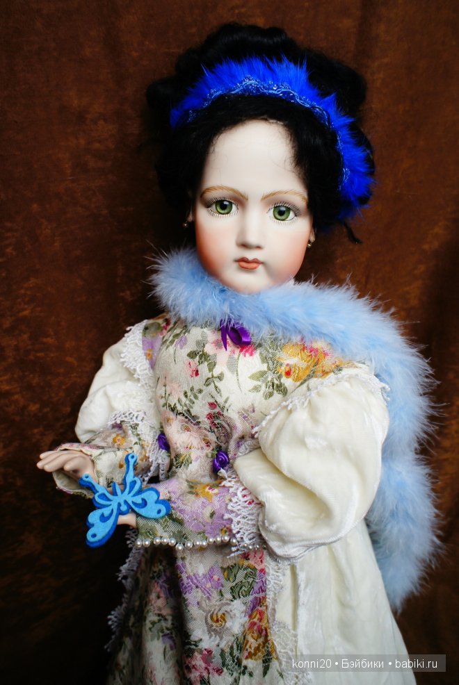 Очаровательная зеленоглазая "Жасмин" - Репликант Антикварной куклы из Канады