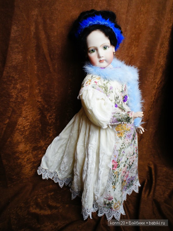 Очаровательная зеленоглазая "Жасмин" - Репликант Антикварной куклы из Канады (фото 4)