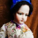 Очаровательная зеленоглазая "Жасмин" - Репликант Антикварной куклы из Канады