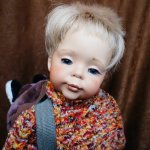 Авторская фарфоровая кукла ручной работы из молда Доны Руберт 1997 года  - "Романтик Борис"