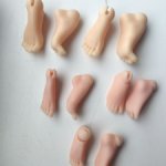 Печатные каблучные ступни на кукол 30 и 32 см