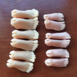 Печатные каблучные ступни для разных кукол
