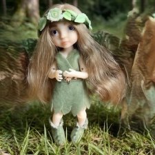 Шарнирная BJD бжд феечка с русыми волосами 8 см