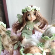 Шарнирная BJD бжд тёмненькая эльфа 8 см