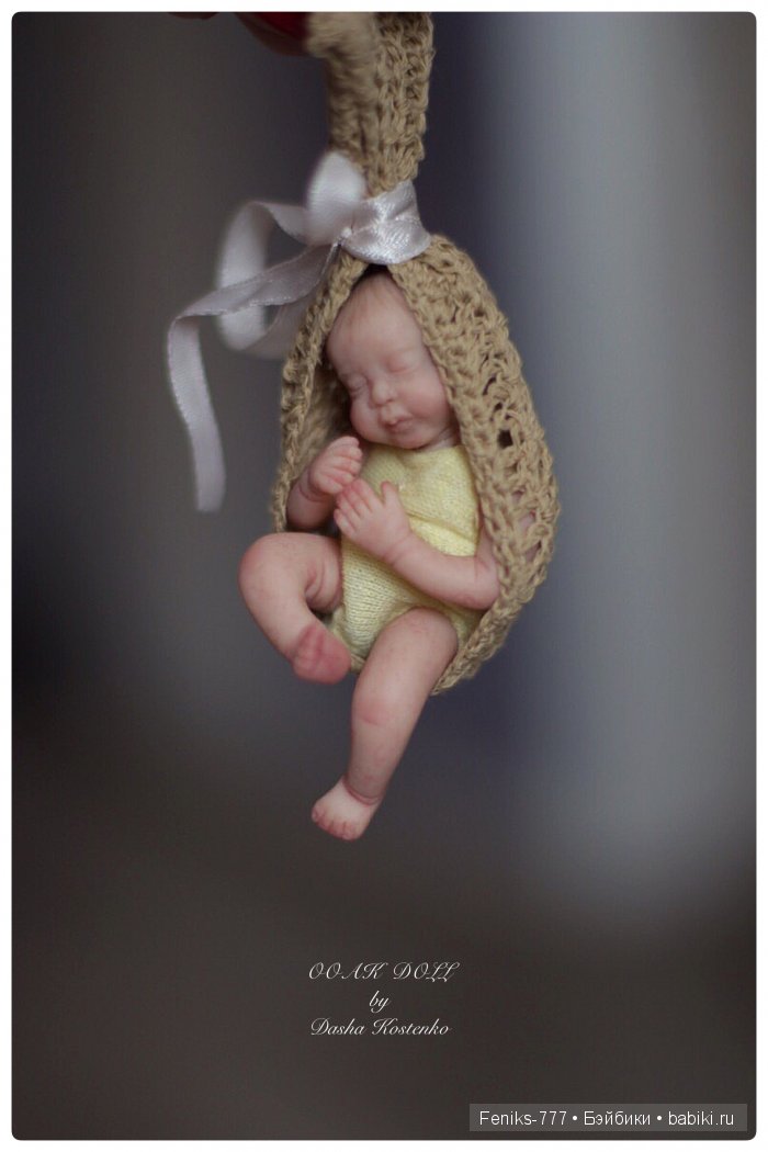 Безмятежные сны...ООАК мини куклы Даши Костенко