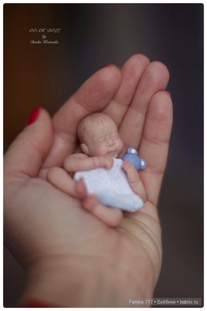 Безмятежные сны...ООАК мини куклы Даши Костенко