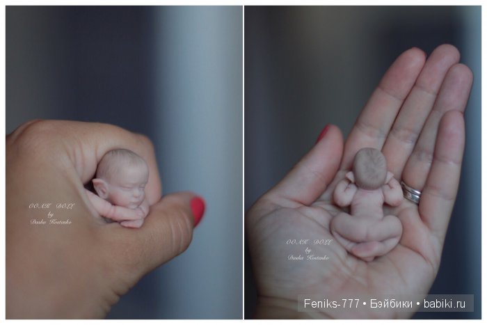 Клубничный Эльф. ООАК мини кукла Даши Костенко (фото 4)