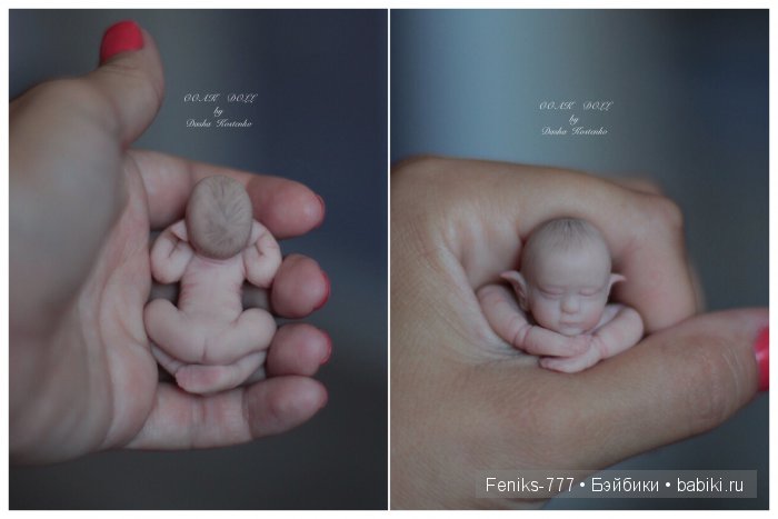 Клубничный Эльф. ООАК мини кукла Даши Костенко (фото 3)