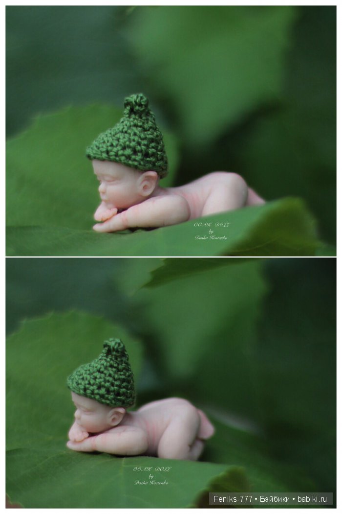 Клубничный Эльф. ООАК мини кукла Даши Костенко