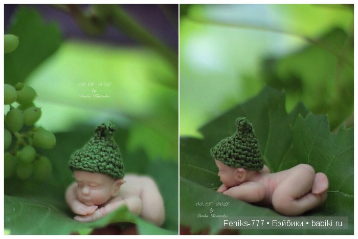 Клубничный Эльф. ООАК мини кукла Даши Костенко