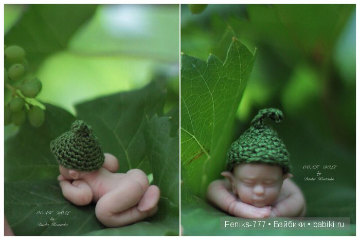 Клубничный Эльф. ООАК мини кукла Даши Костенко