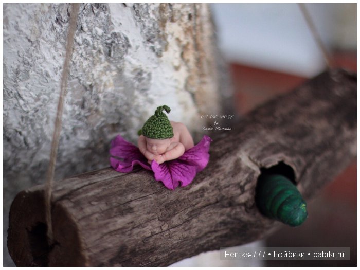 Клубничный Эльф. ООАК мини кукла Даши Костенко