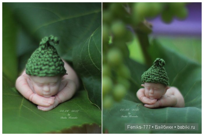 Клубничный Эльф. ООАК мини кукла Даши Костенко