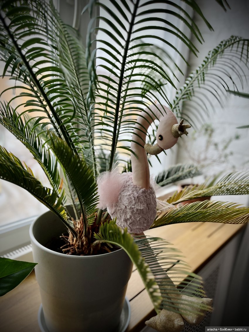 Розовый Фламинго — Текстильные игрушки и примитивы: кофейные (фото 3)