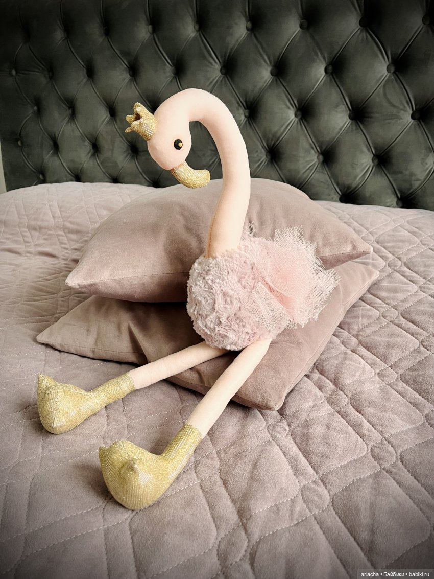 Розовый Фламинго — Текстильные игрушки и примитивы: кофейные (фото 5)