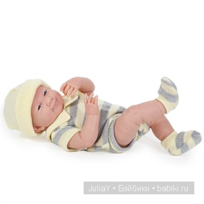 Малышка 38 см в желтом костюмчике(улыбашка) Арт.18531