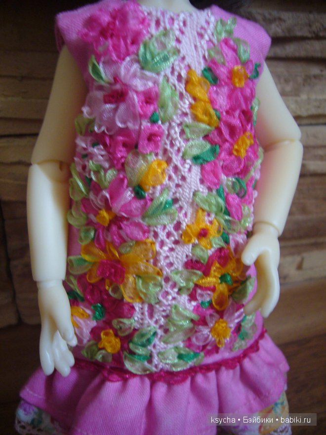 "Цветочные" платьица для Корички. Cinnamon Kaye Wiggs (фото 4)