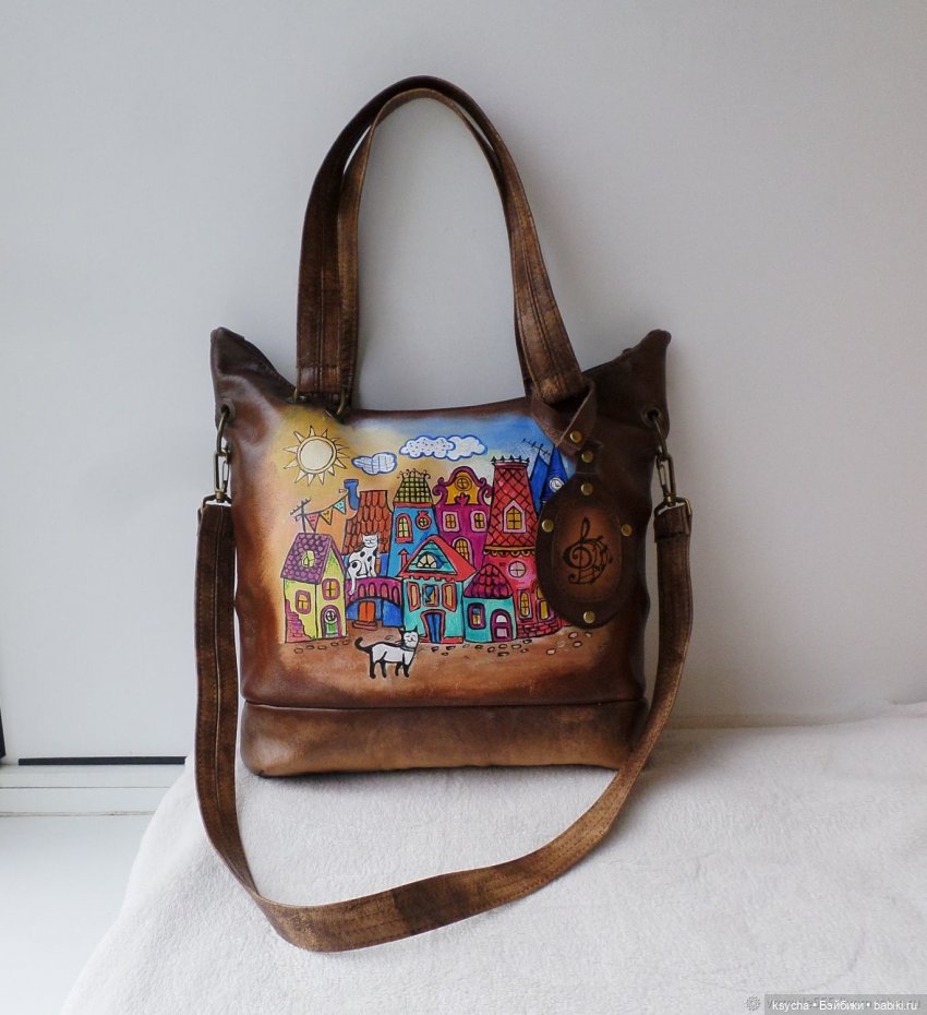Кожаные сумки с росписью | Бэйбики Кожаные сумки с росписью — Интересное и необычное: фотоподборки (фото 3)